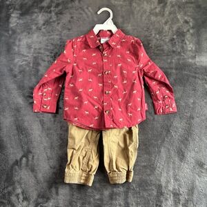 Wrangler Baby Gap Outfit Set 24 Months Horse Print Shirt Pants